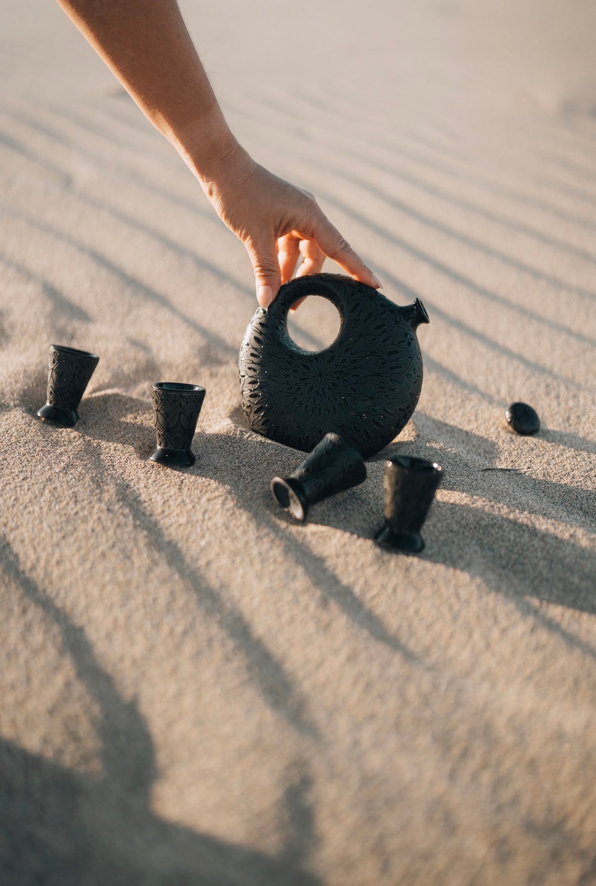 Black Tequila Decanter Set