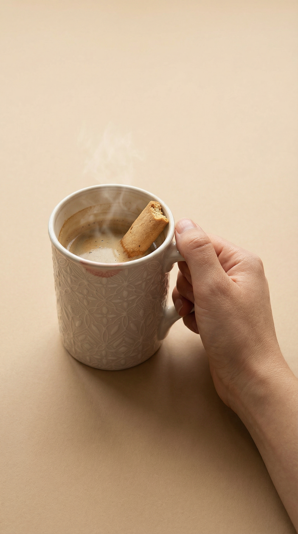 hot coffee in white ceramic mug
