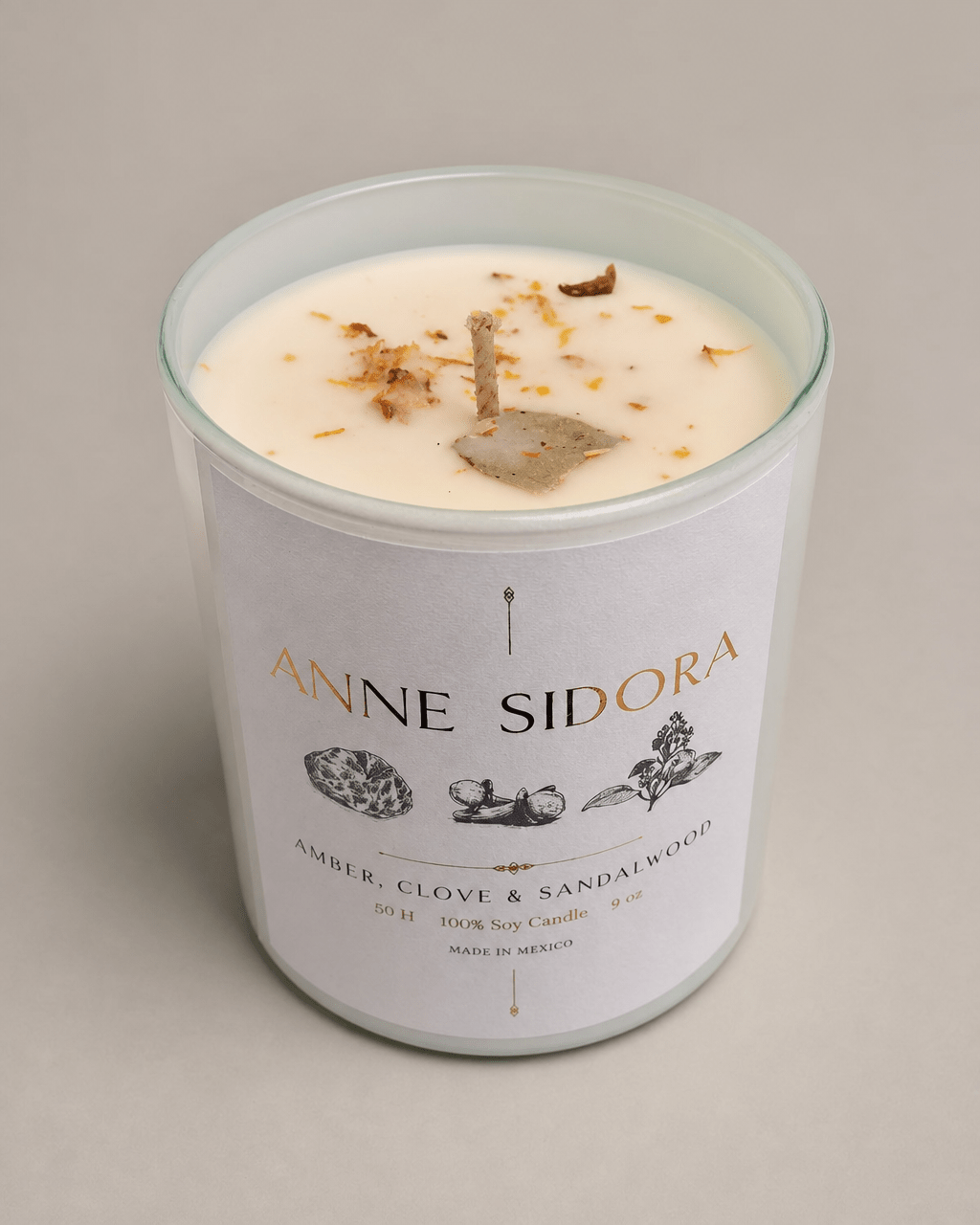 Amber, Clove & Sandalwood Candle - Anne Sidora Unique Poetic gift boutique in Los Cabos