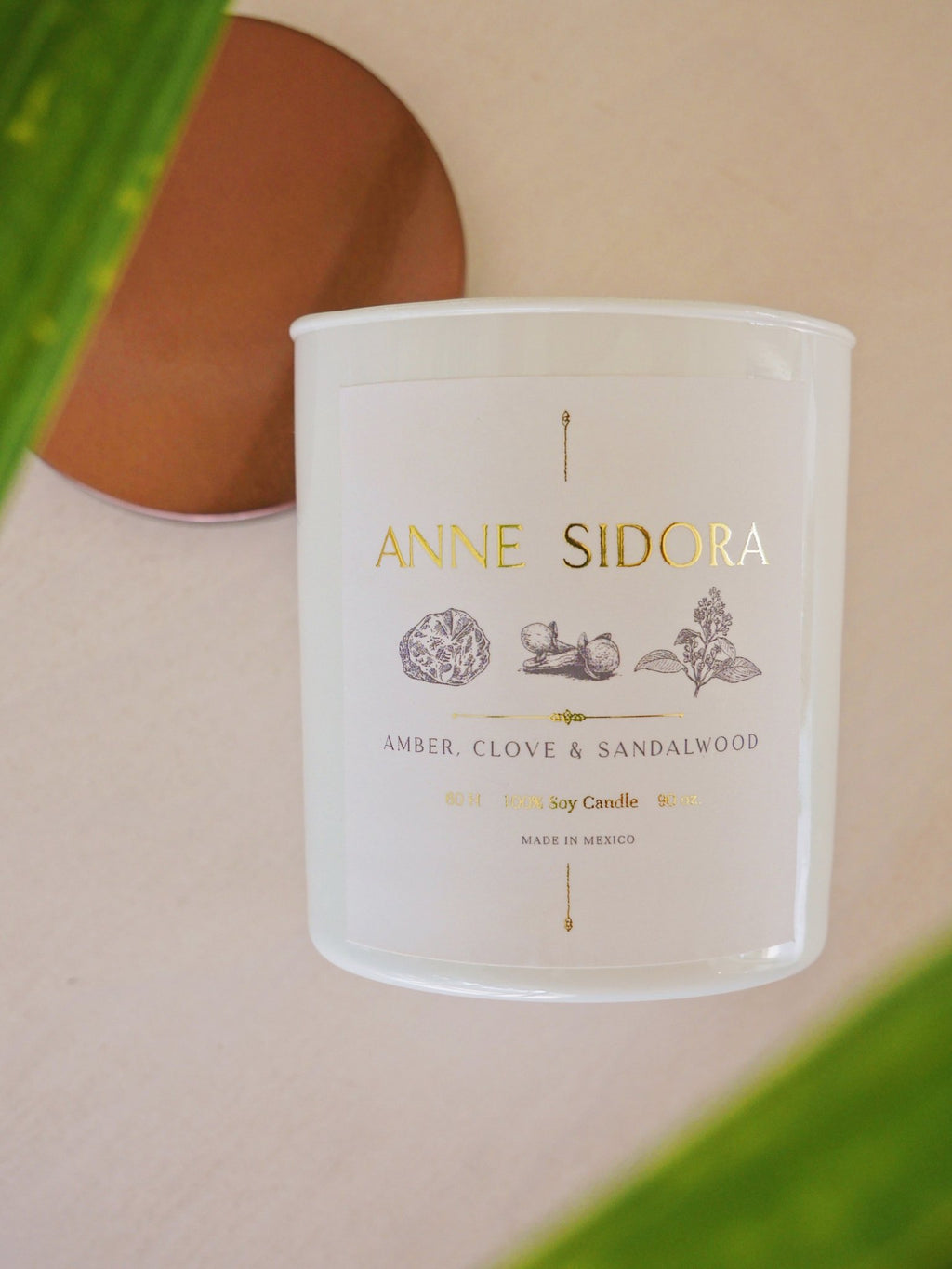 Amber, Clove & Sandalwood Candle - Anne Sidora Unique Poetic gift boutique in Los Cabos