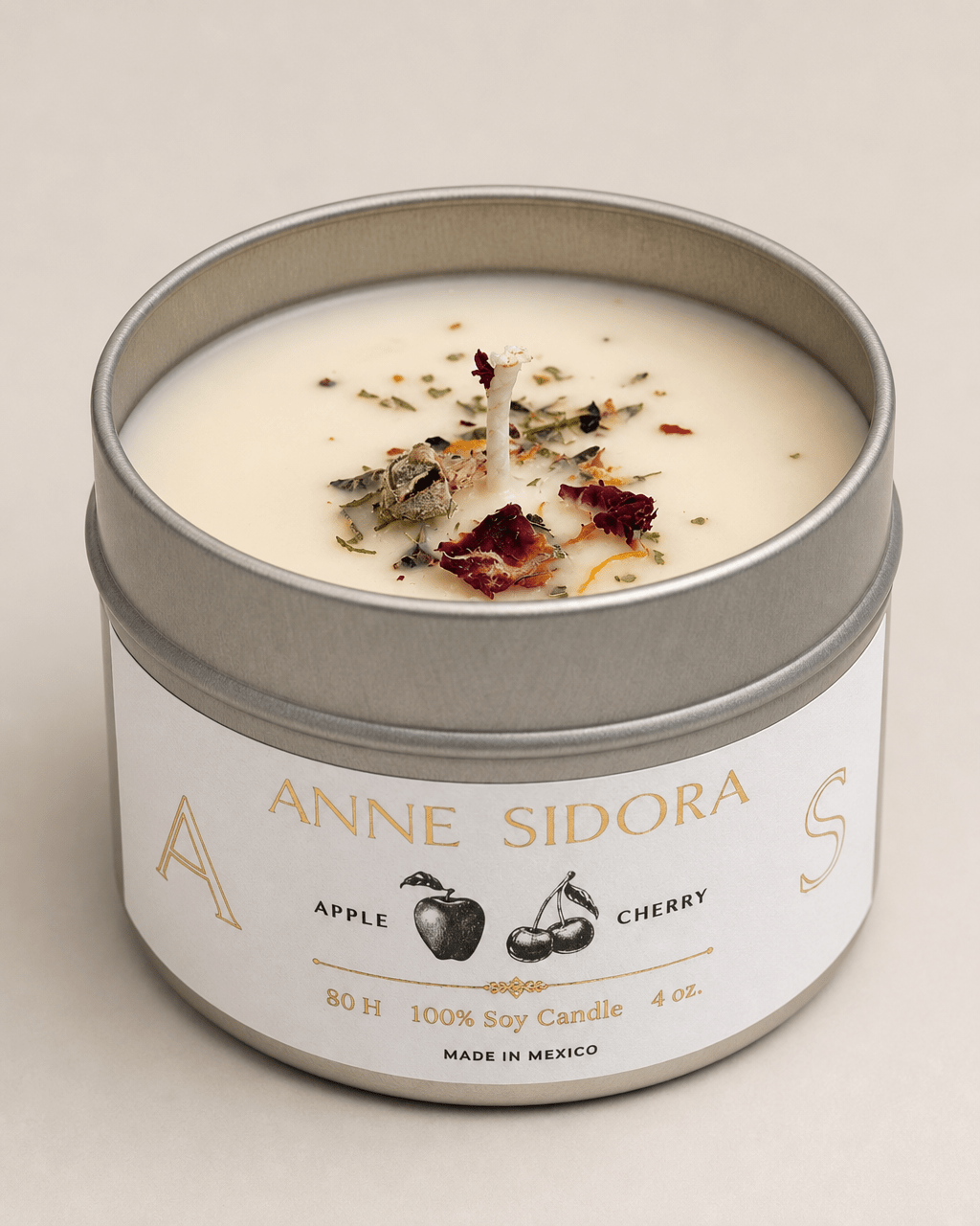 Apple & Cherry Candle - Anne Sidora Unique Poetic gift boutique in Los Cabos