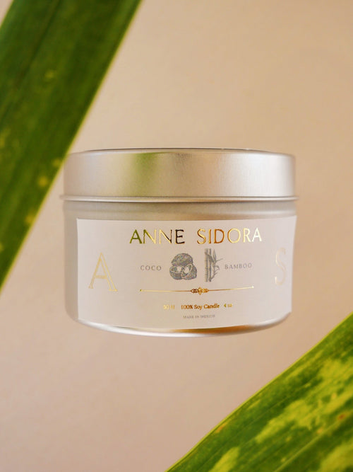 Bamboo & Coconut Candle - Anne Sidora Unique Poetic gift boutique in Los Cabos