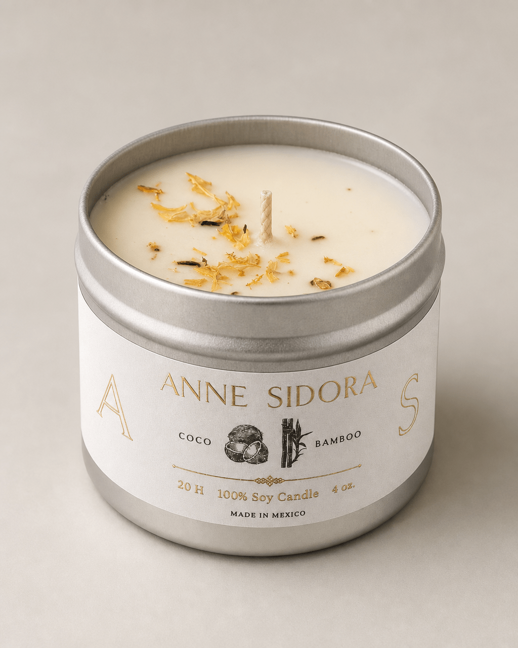 Bamboo & Coconut Candle - Anne Sidora Unique Poetic gift boutique in Los Cabos