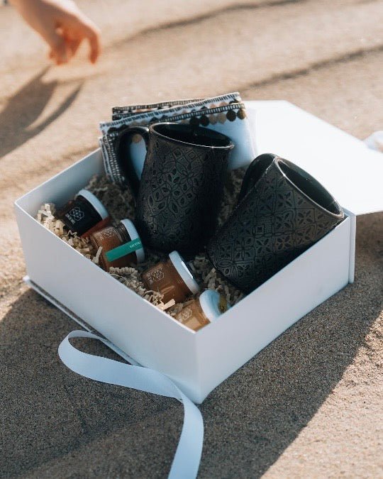 Black Flower Mug - Anne Sidora Unique Poetic gift boutique in Los Cabos