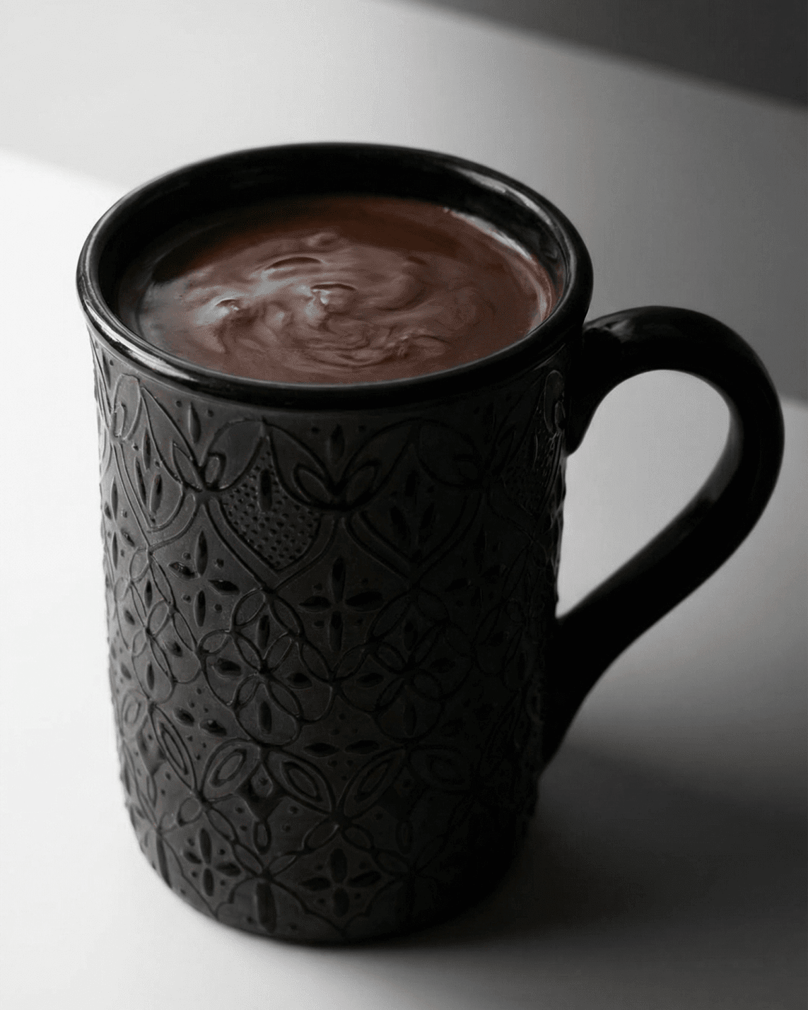 Black Flower Mug - Anne Sidora Unique Poetic gift boutique in Los Cabos