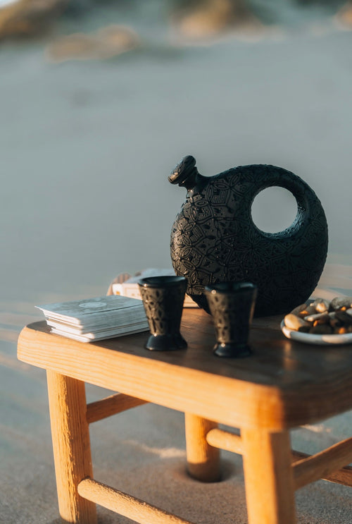 Black Tequila Decanter Set - Anne Sidora Unique Poetic gift boutique in Los Cabos
