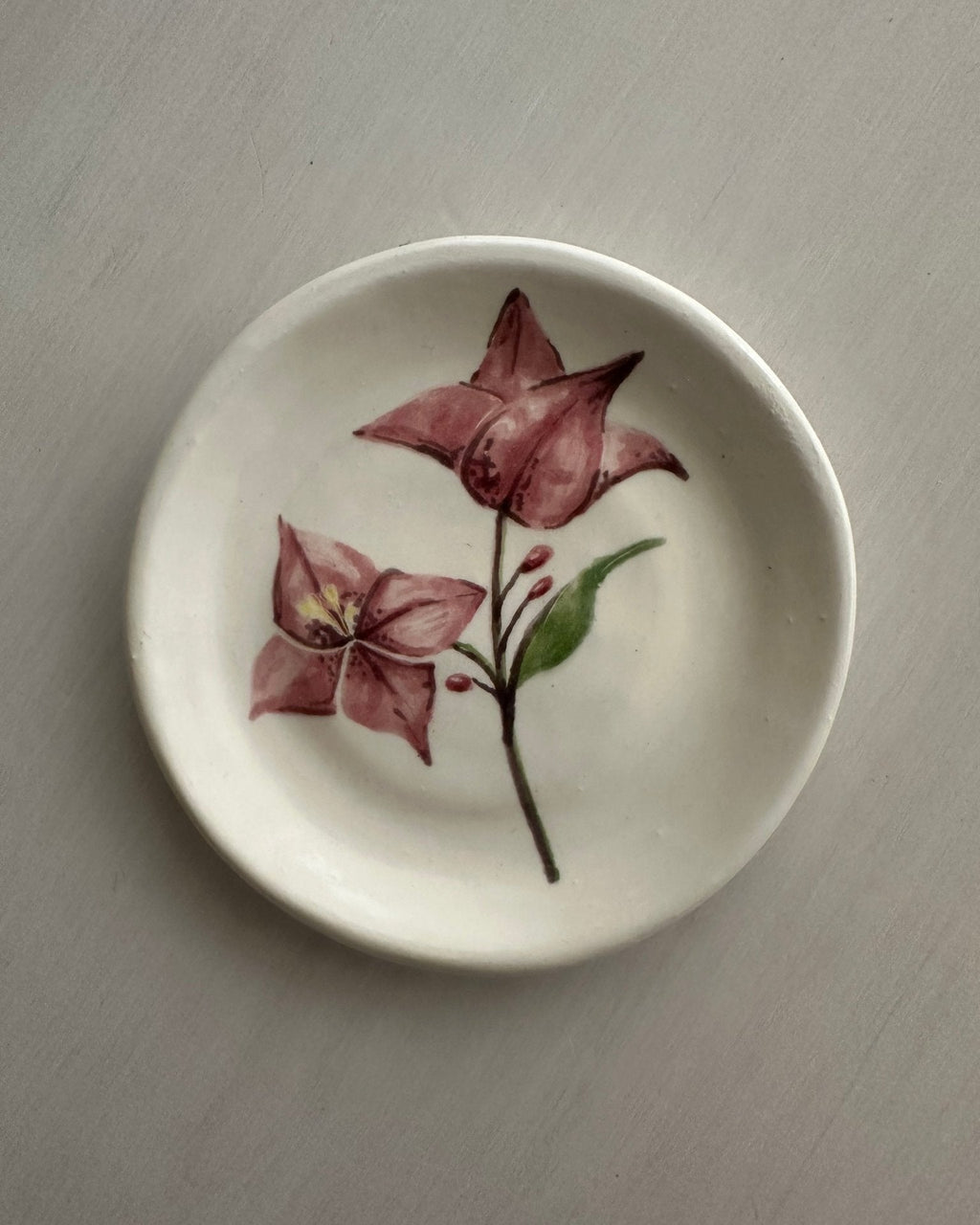 Bougainvillea Accent Plate - Anne Sidora Unique Poetic gift boutique in Los Cabos