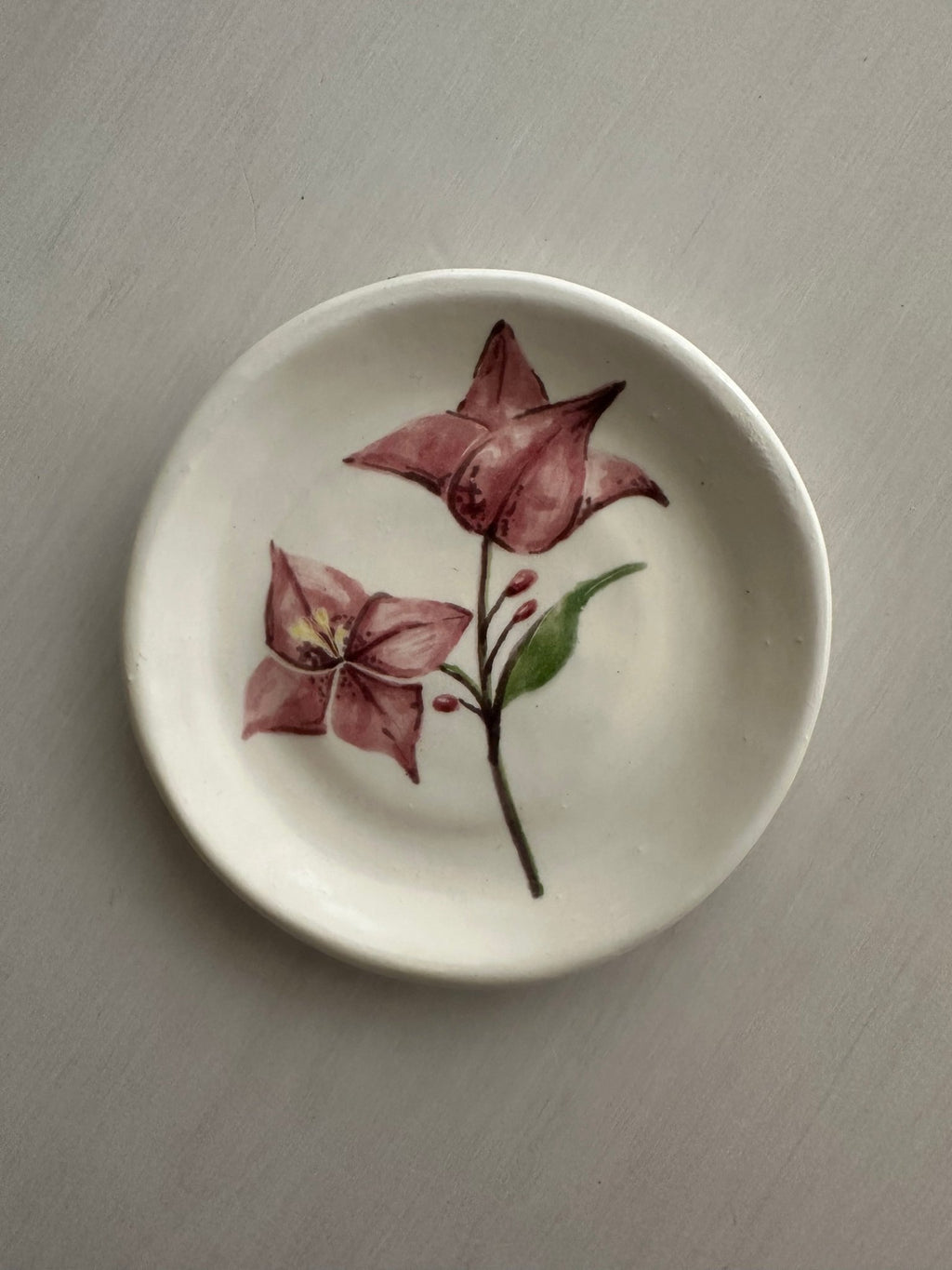 Bougainvillea Accent Plate - Anne Sidora Unique Poetic gift boutique in Los Cabos