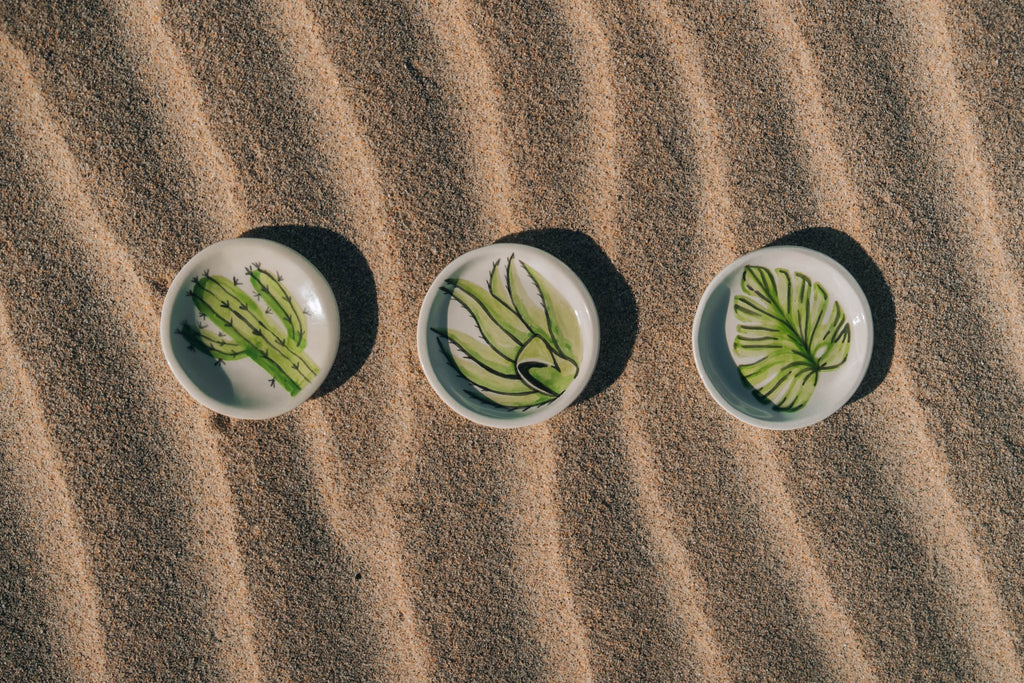 Cactus Accent Plate - Anne Sidora Unique Poetic gift boutique in Los Cabos