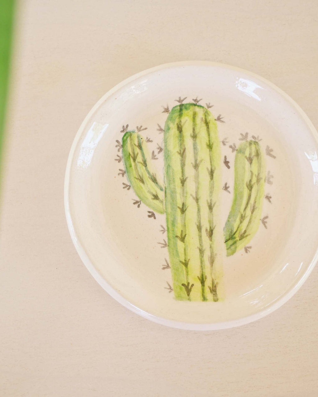 Cactus Accent Plate - Anne Sidora Unique Poetic gift boutique in Los Cabos