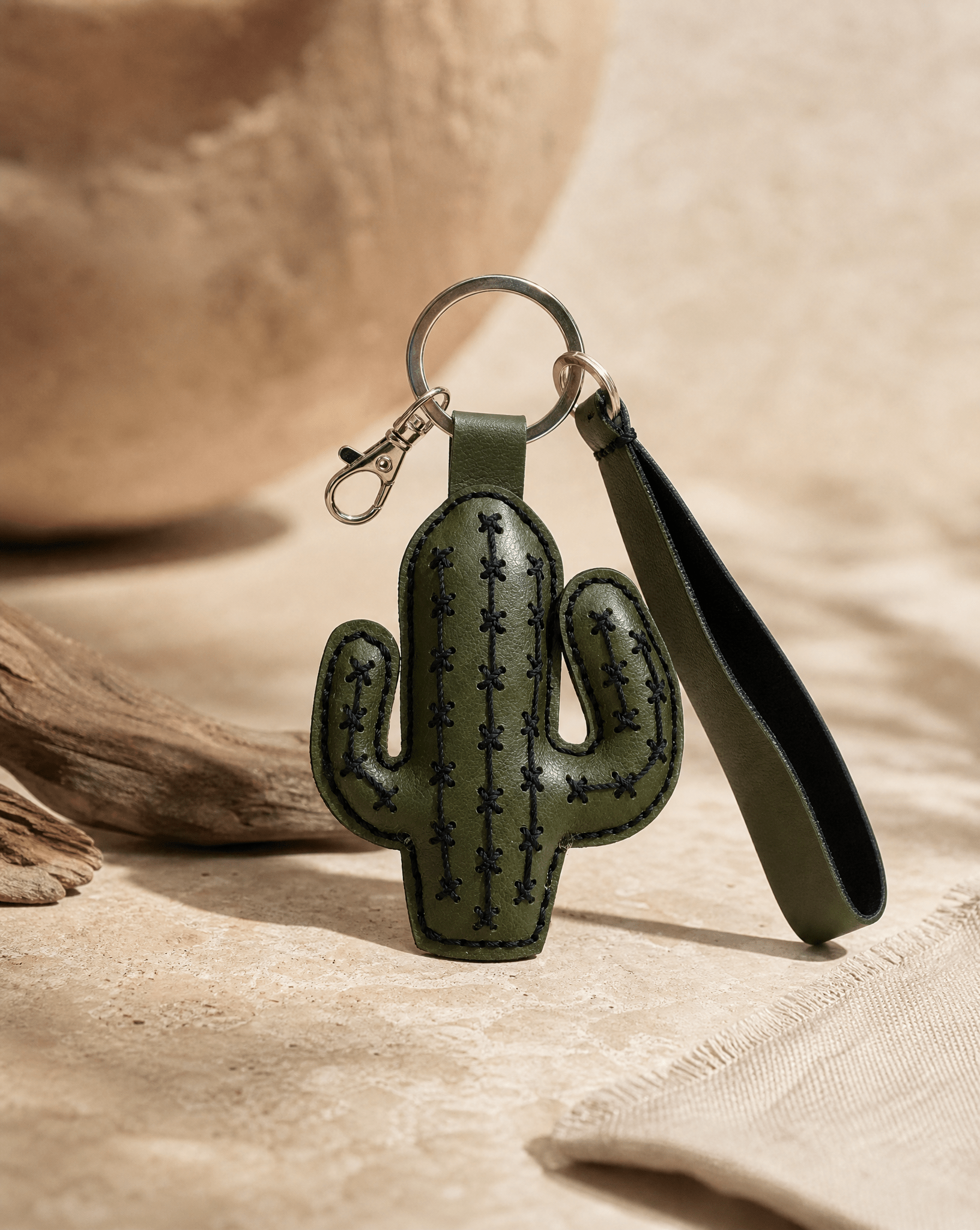 Cactus Keychain - Anne Sidora Unique Poetic gift boutique in Los Cabos