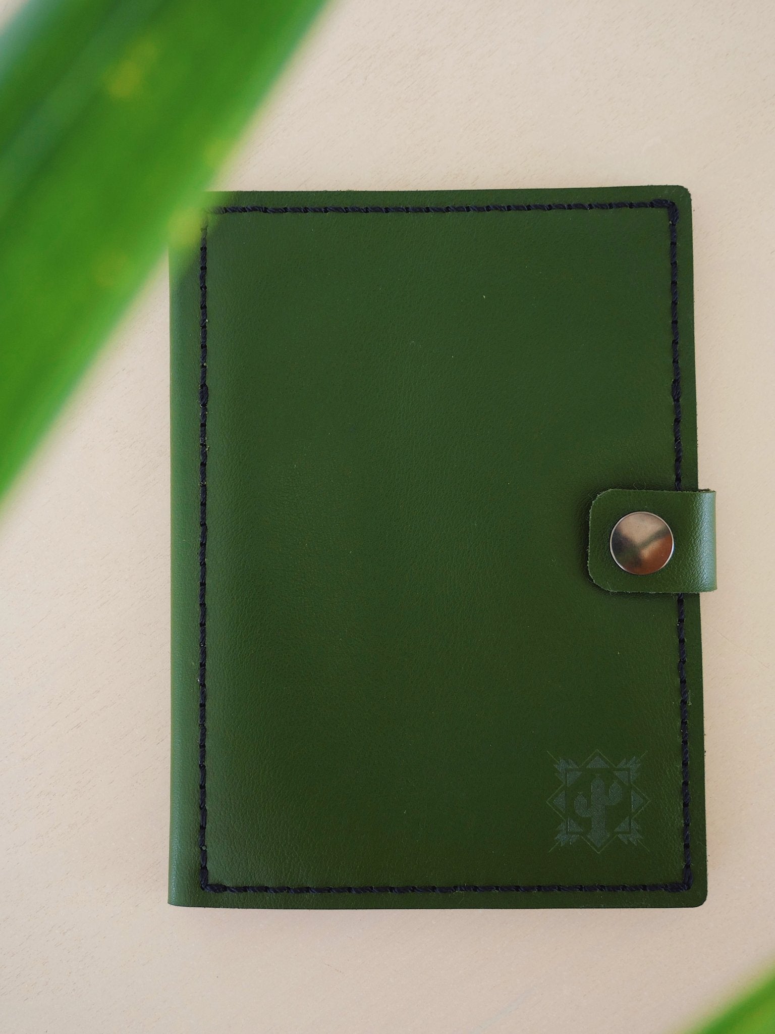 Cactus Leather Passport Holder - Anne Sidora Unique Poetic gift boutique in Los Cabos