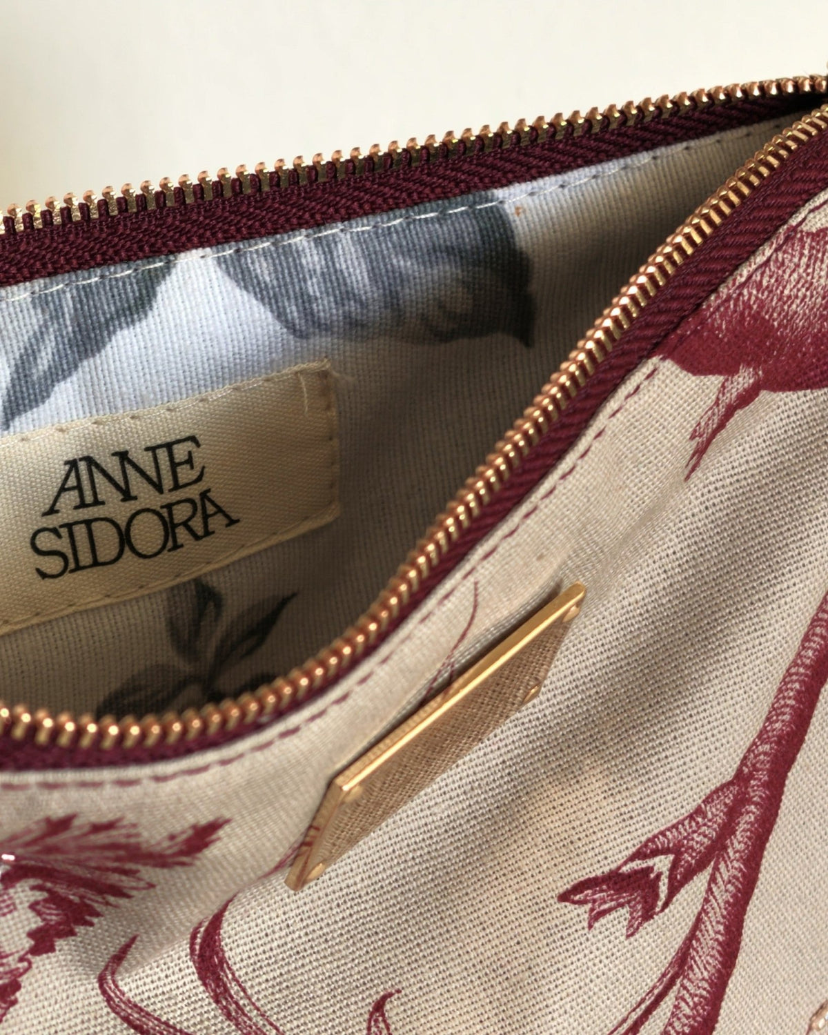 Camelia Pouch, Burgundy · Edition of 8 - Anne Sidora Unique Poetic gift boutique in Los Cabos