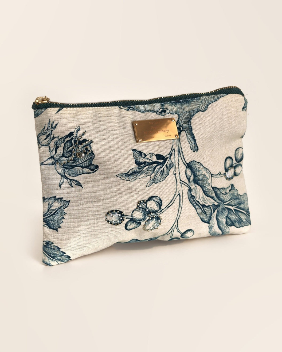 Camelia Pouch, Green · Edition of 8 - Anne Sidora Unique Poetic gift boutique in Los Cabos