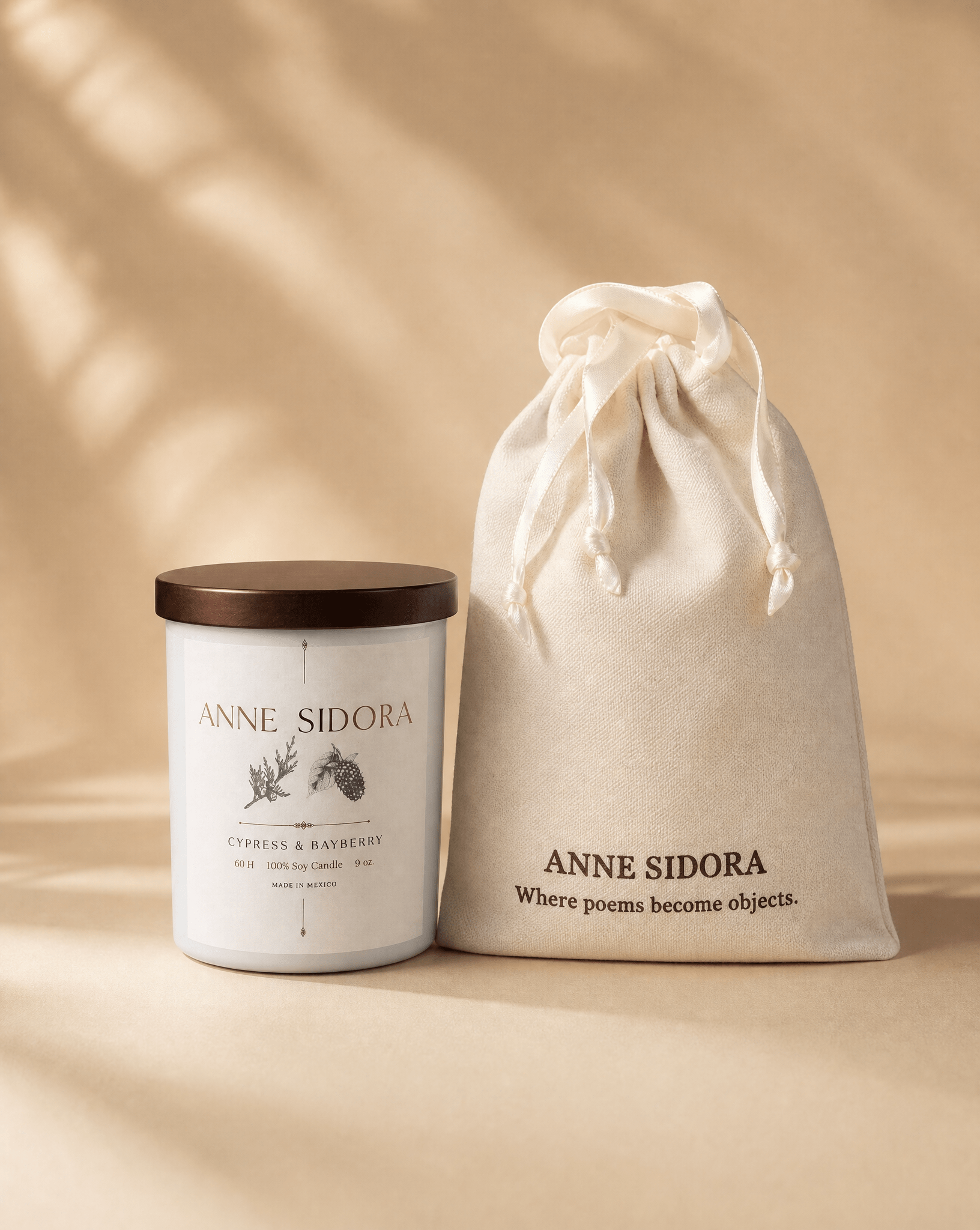 Cypress & Bayberry Candle - Anne Sidora Unique Poetic gift boutique in Los Cabos