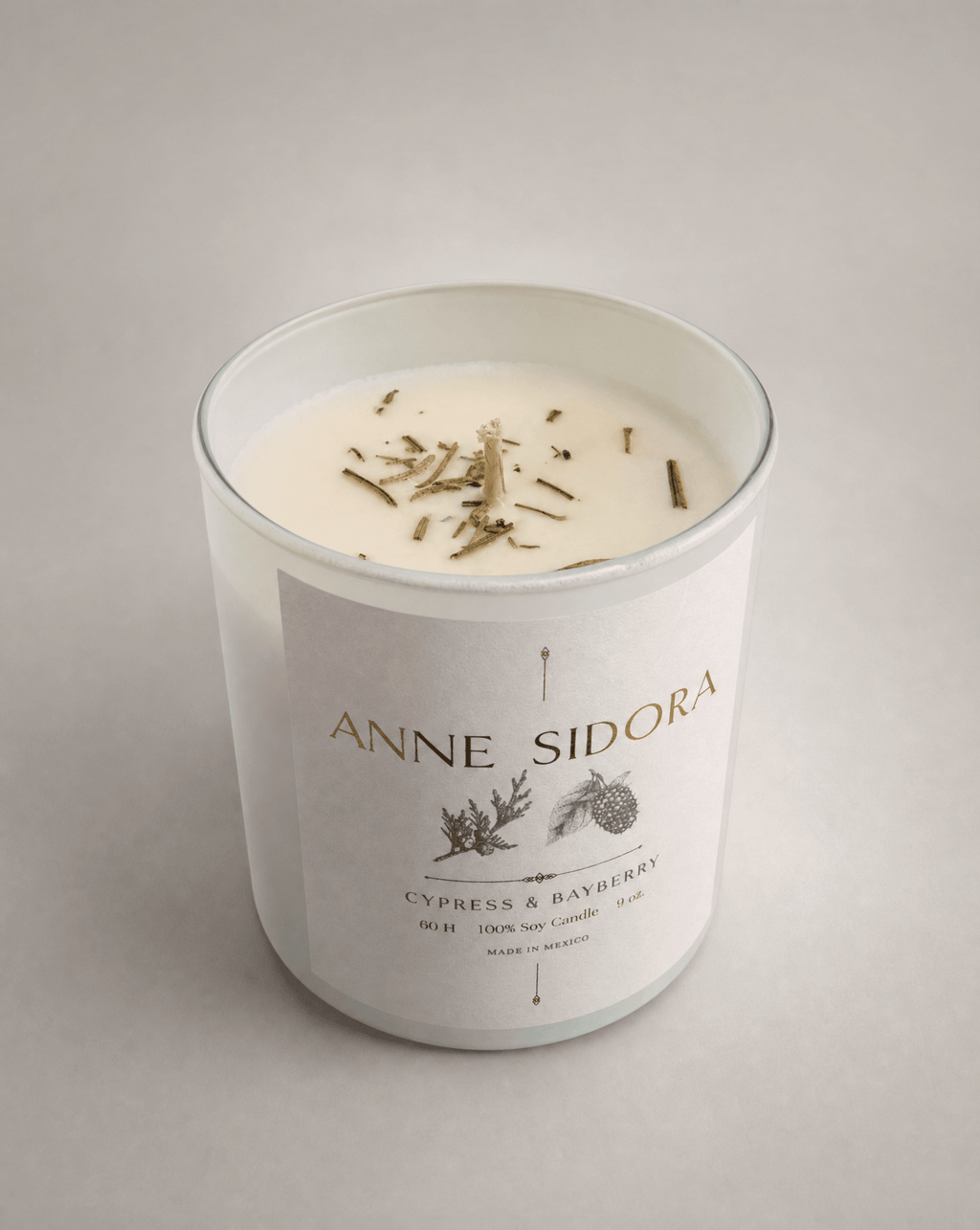 Cypress & Bayberry Candle - Anne Sidora Unique Poetic gift boutique in Los Cabos