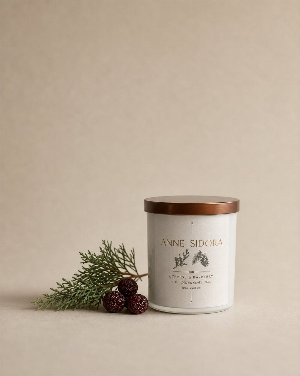 Cypress & Bayberry Candle - Anne Sidora Unique Poetic gift boutique in Los Cabos