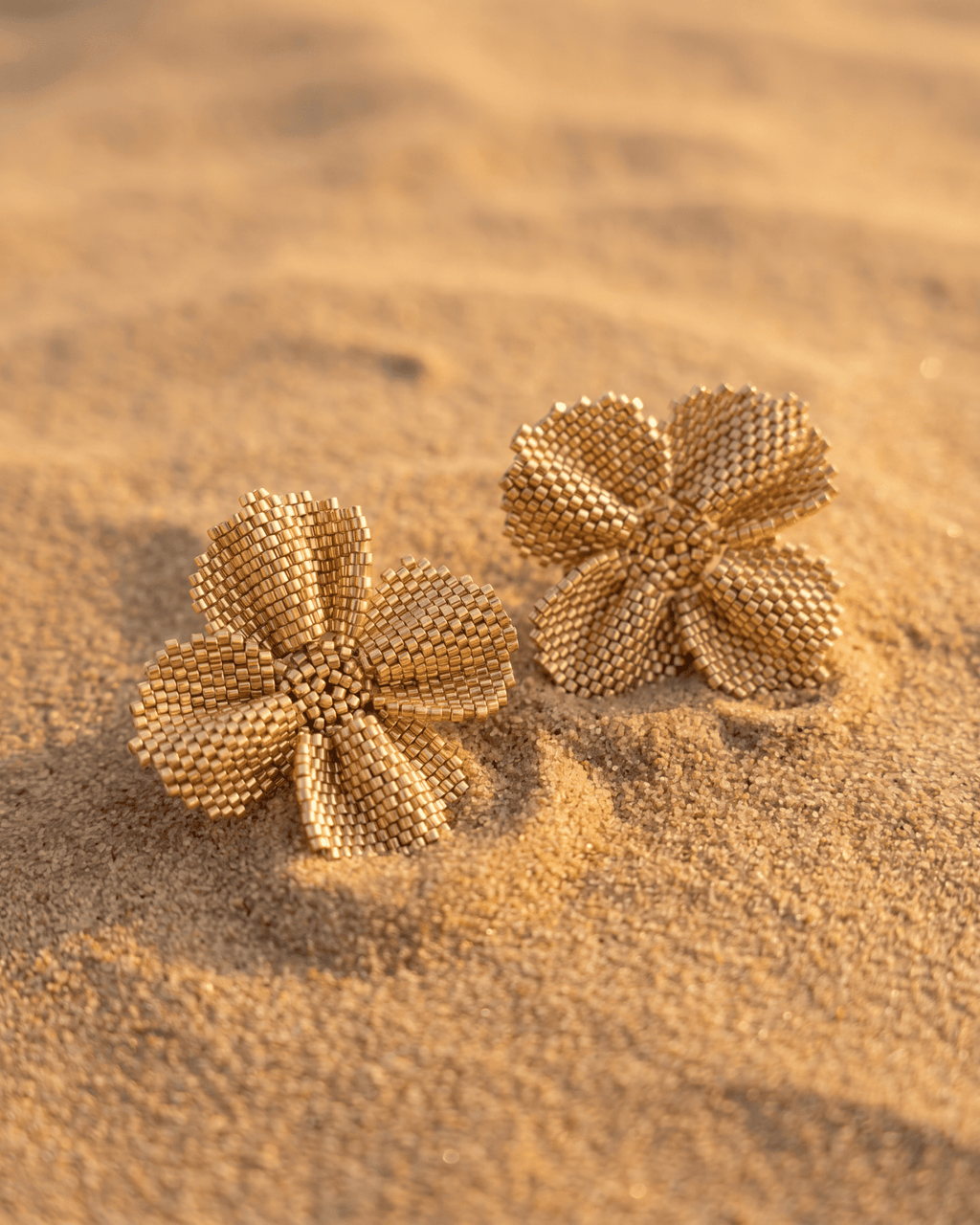 Damiana Golden Earrings - Anne Sidora Unique Poetic gift boutique in Los Cabos
