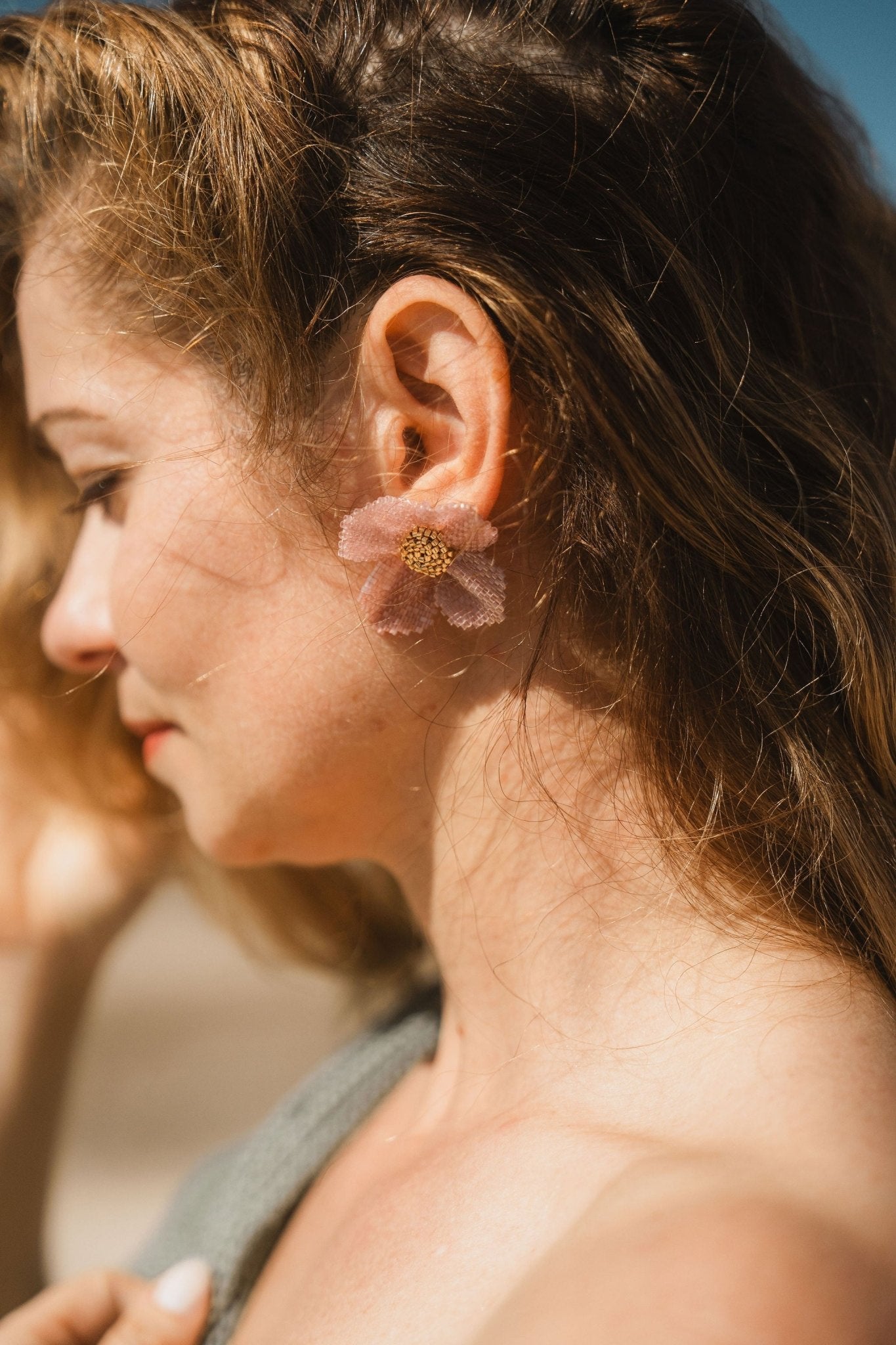 Damiana Rosa Earrings - Anne Sidora Unique Poetic gift boutique in Los Cabos