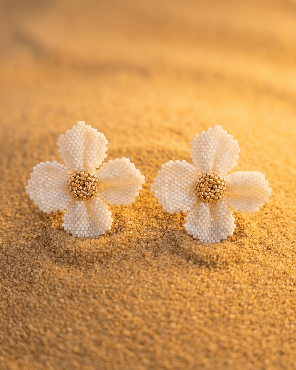 Damiana White Earrings - Anne Sidora Unique Poetic gift boutique in Los Cabos