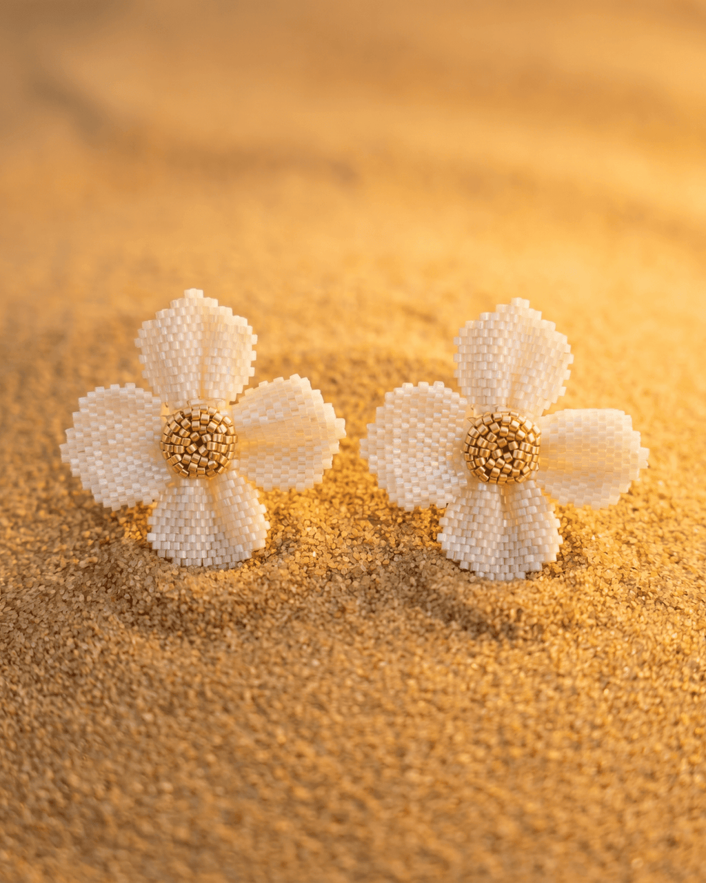 Damiana White Earrings - Anne Sidora Unique Poetic gift boutique in Los Cabos