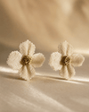 Damiana White Earrings - Anne Sidora Unique Poetic gift boutique in Los Cabos