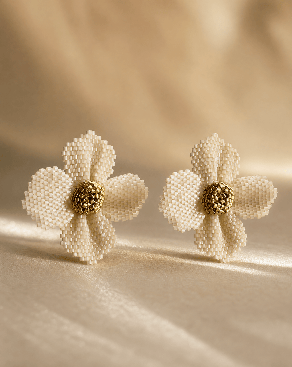 Damiana White Earrings - Anne Sidora Unique Poetic gift boutique in Los Cabos