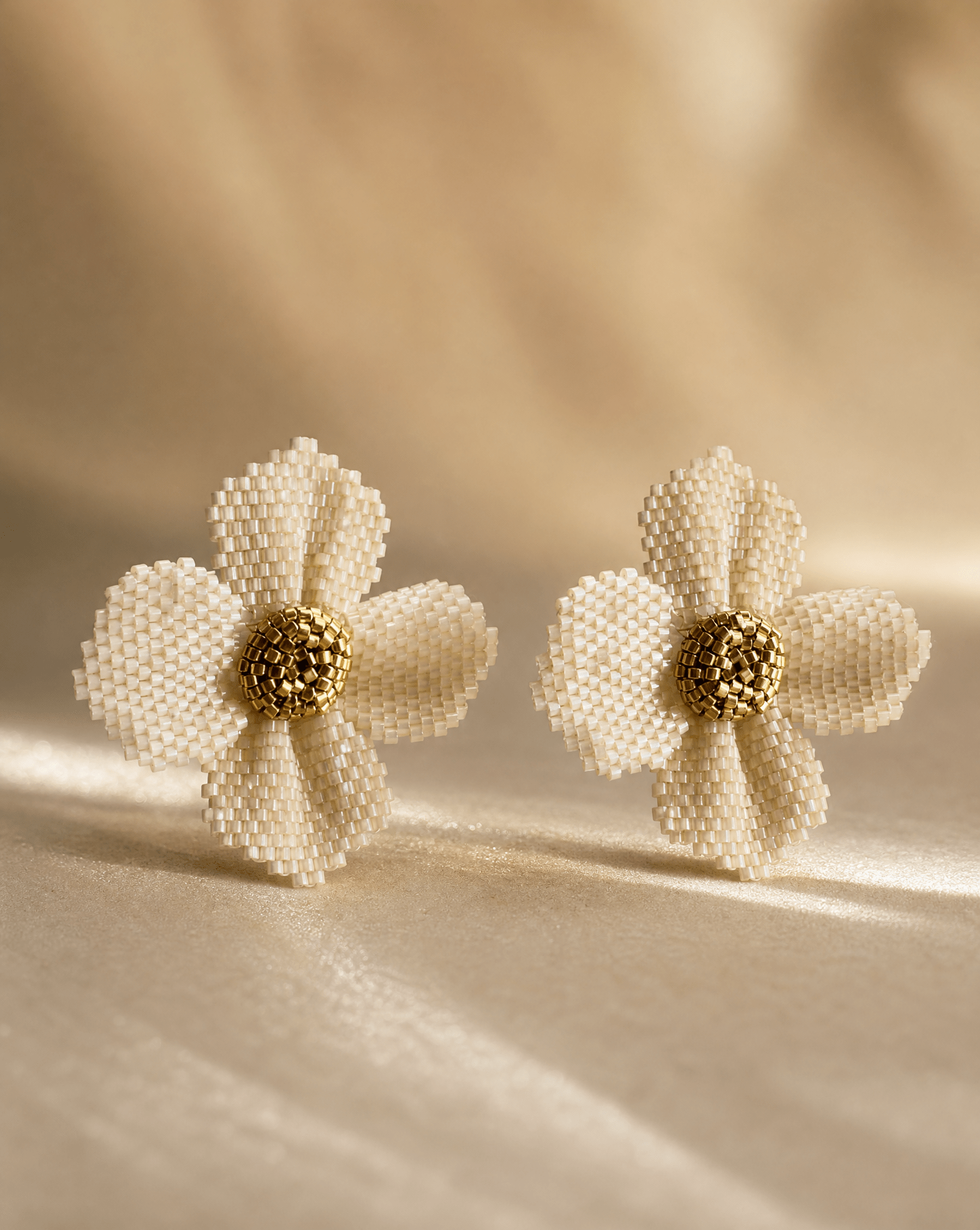Damiana White Earrings - Anne Sidora Unique Poetic gift boutique in Los Cabos