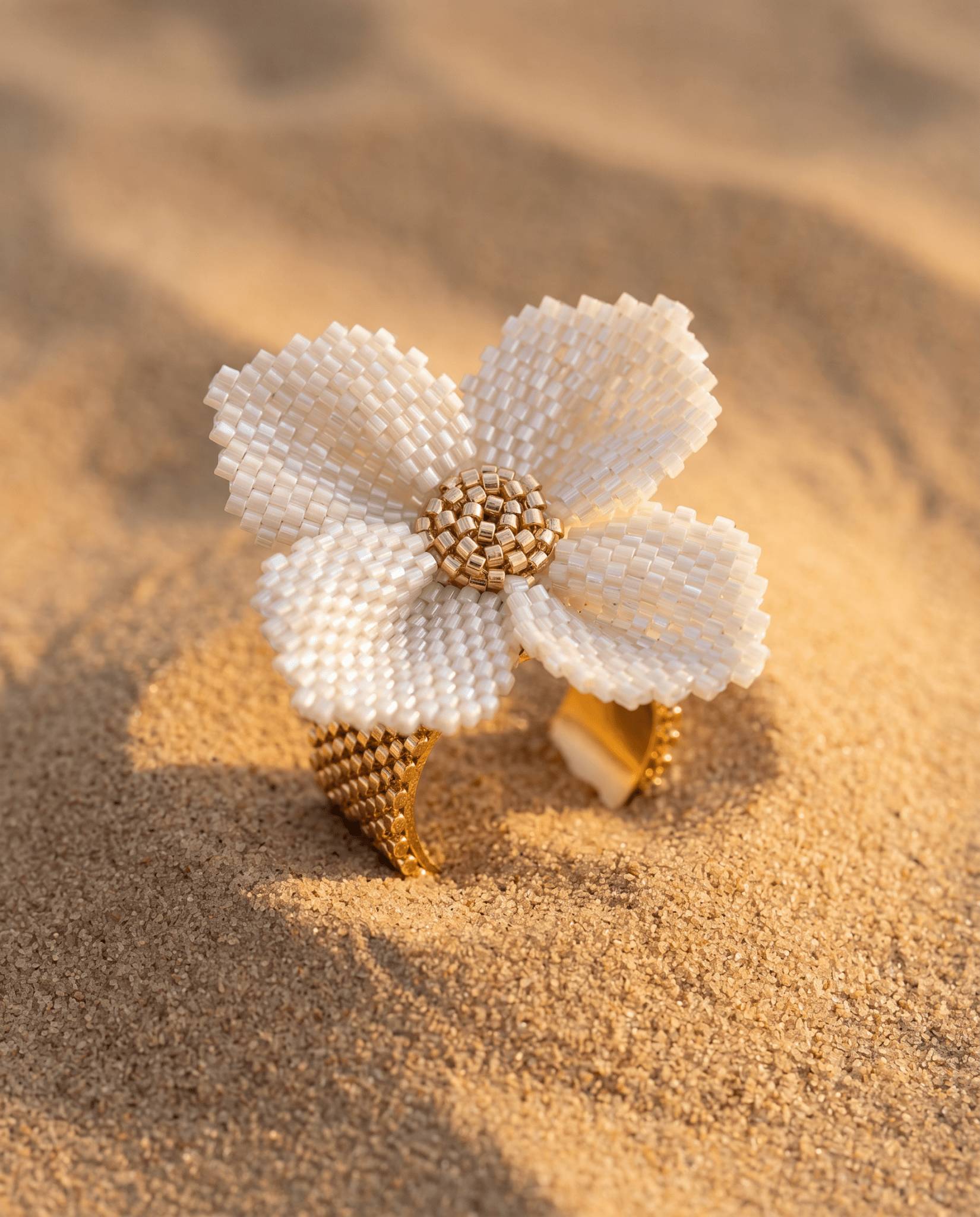 Damiana White Ring - Anne Sidora Unique Poetic gift boutique in Los Cabos