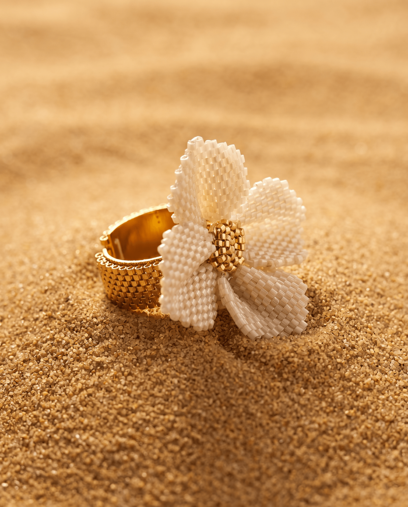 Damiana White Ring - Anne Sidora Unique Poetic gift boutique in Los Cabos