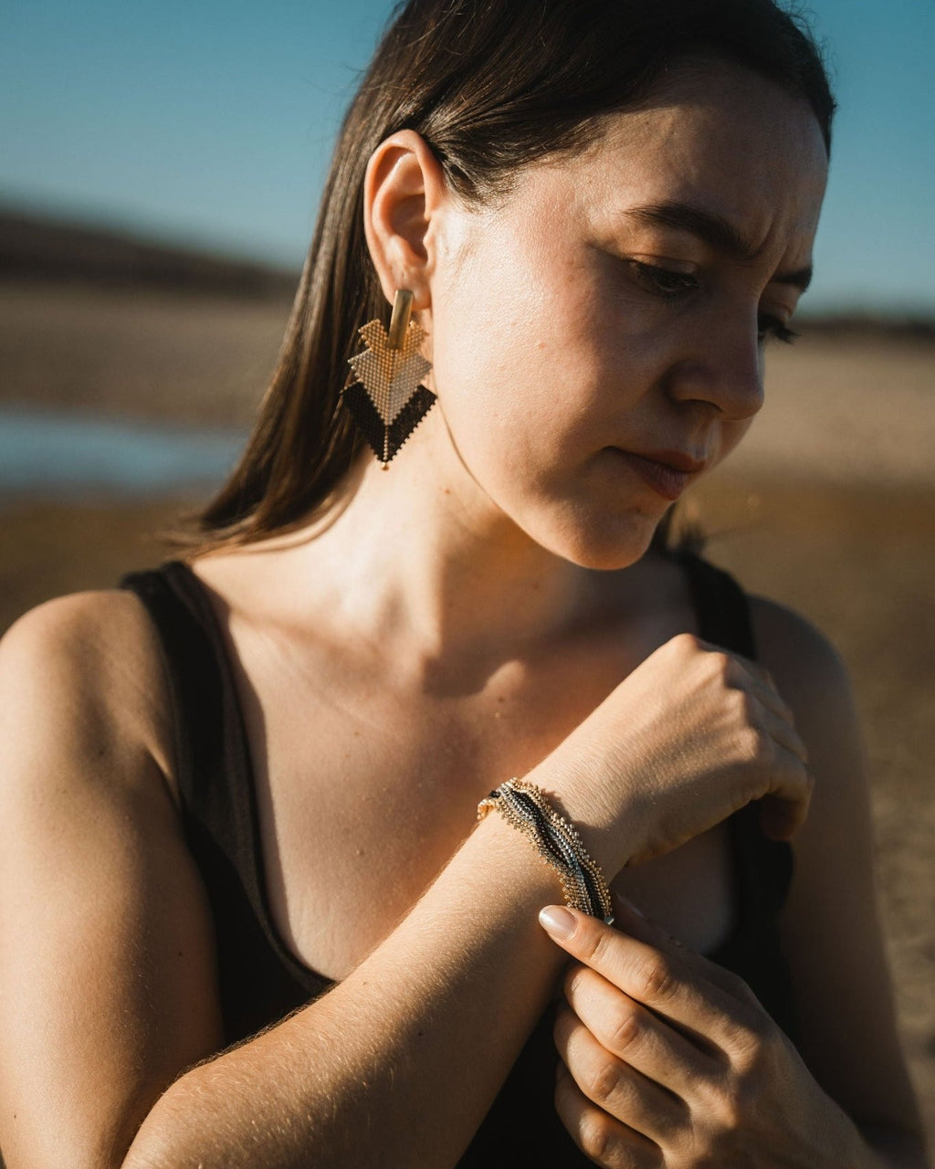 Dawn Arrow Earrings - Anne Sidora Unique Poetic gift boutique in Los Cabos