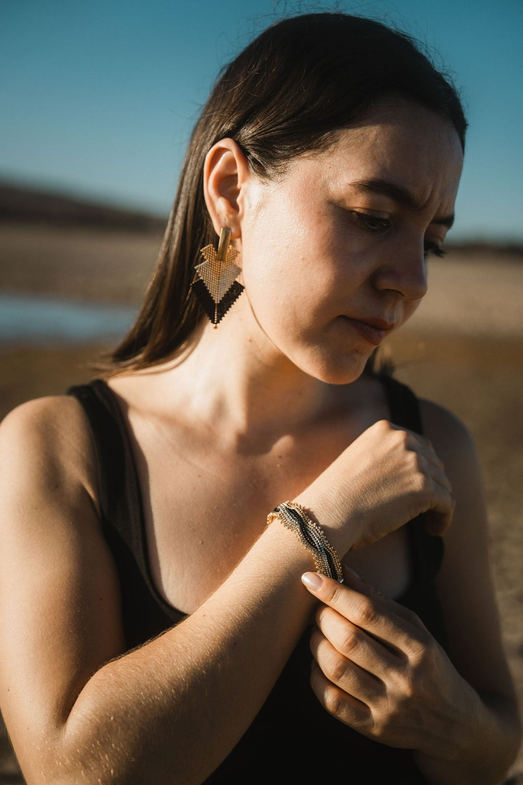 Dawn Arrow Earrings - Anne Sidora Unique Poetic gift boutique in Los Cabos