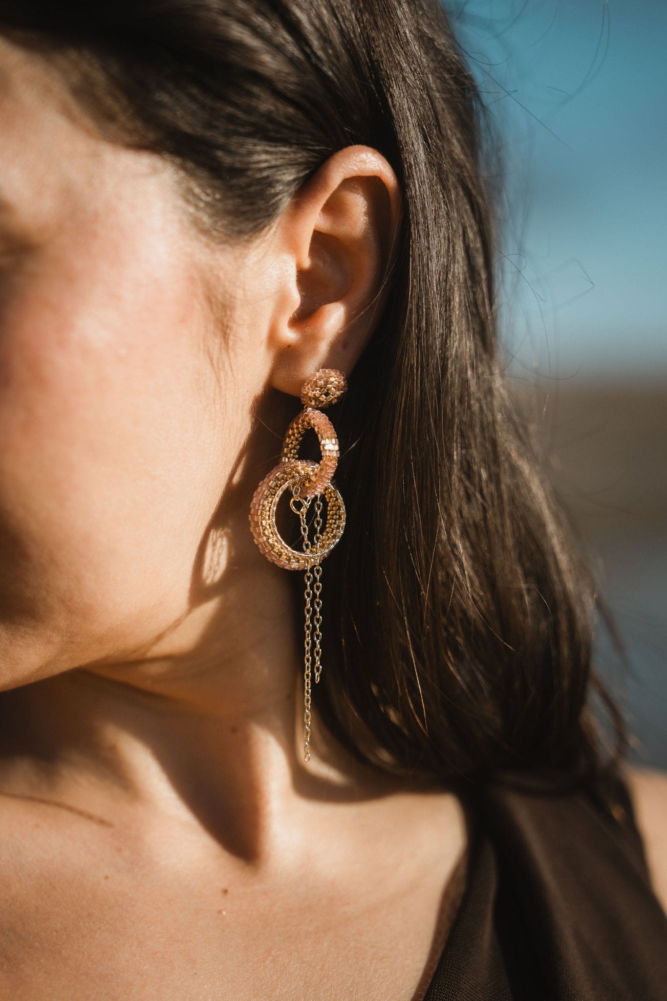 Eclipse Rosa Earrings - Anne Sidora Unique Poetic gift boutique in Los Cabos