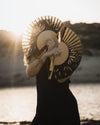 Fire Bloom Hand-Painted Folding Fan - Anne Sidora Unique Poetic gift boutique in Los Cabos
