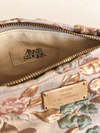 Flor de Sol Pouch interior, canvas lining with Anne Sidora label