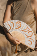 Flowery Song Hand-Painted Folding Fan - Anne Sidora Unique Poetic gift boutique in Los Cabos