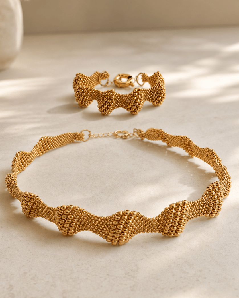 Golden Choker - Anne Sidora Unique Poetic gift boutique in Los Cabos