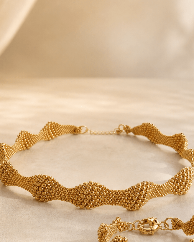 Golden Choker - Anne Sidora Unique Poetic gift boutique in Los Cabos