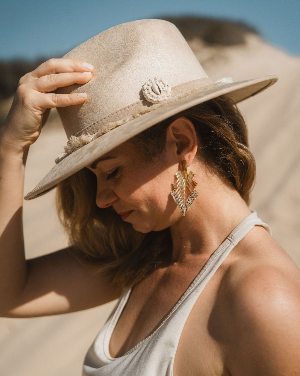 Golden Hour Arrow Earrings - Anne Sidora Unique Poetic gift boutique in Los Cabos
