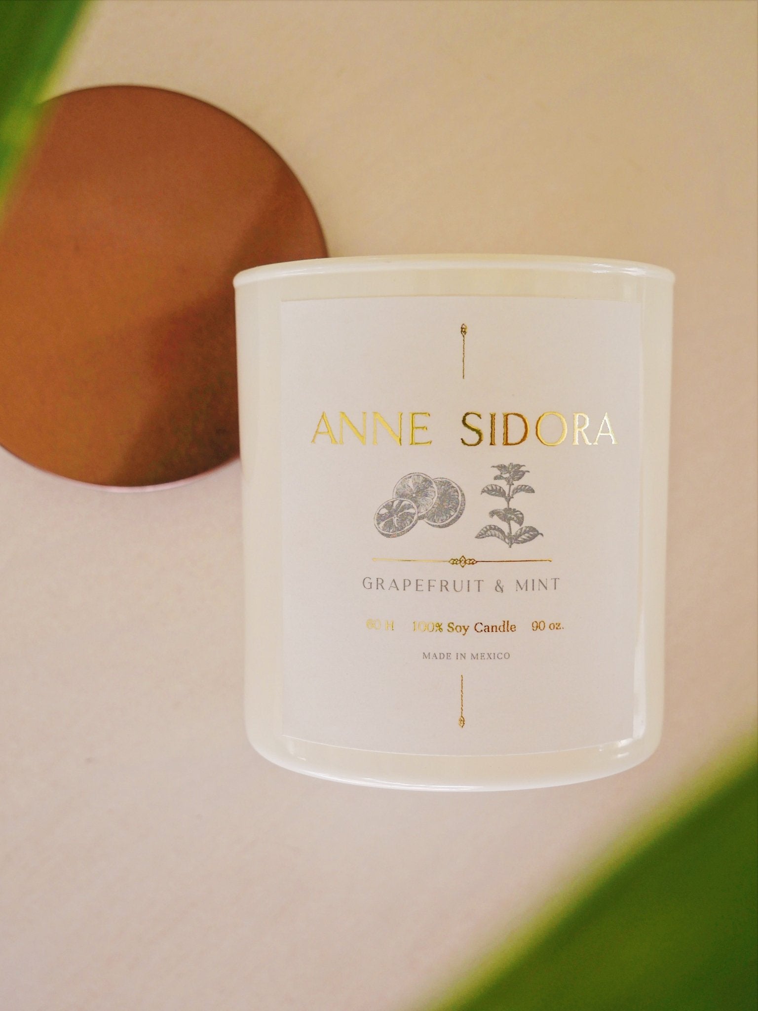 Grapefruit & Mint Candle - Anne Sidora Unique Poetic gift boutique in Los Cabos