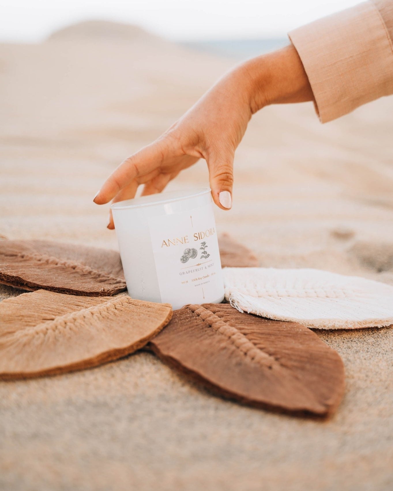 Grapefruit & Mint Candle - Anne Sidora Unique Poetic gift boutique in Los Cabos