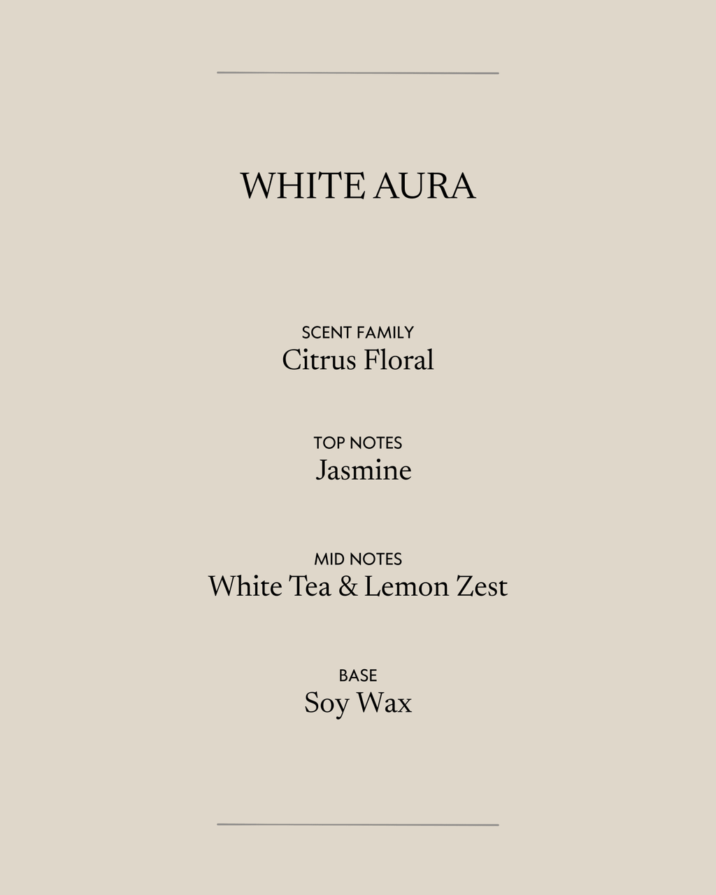 Jazmin, White Tea & Citrus Candle - Anne Sidora Unique Poetic gift boutique in Los Cabos