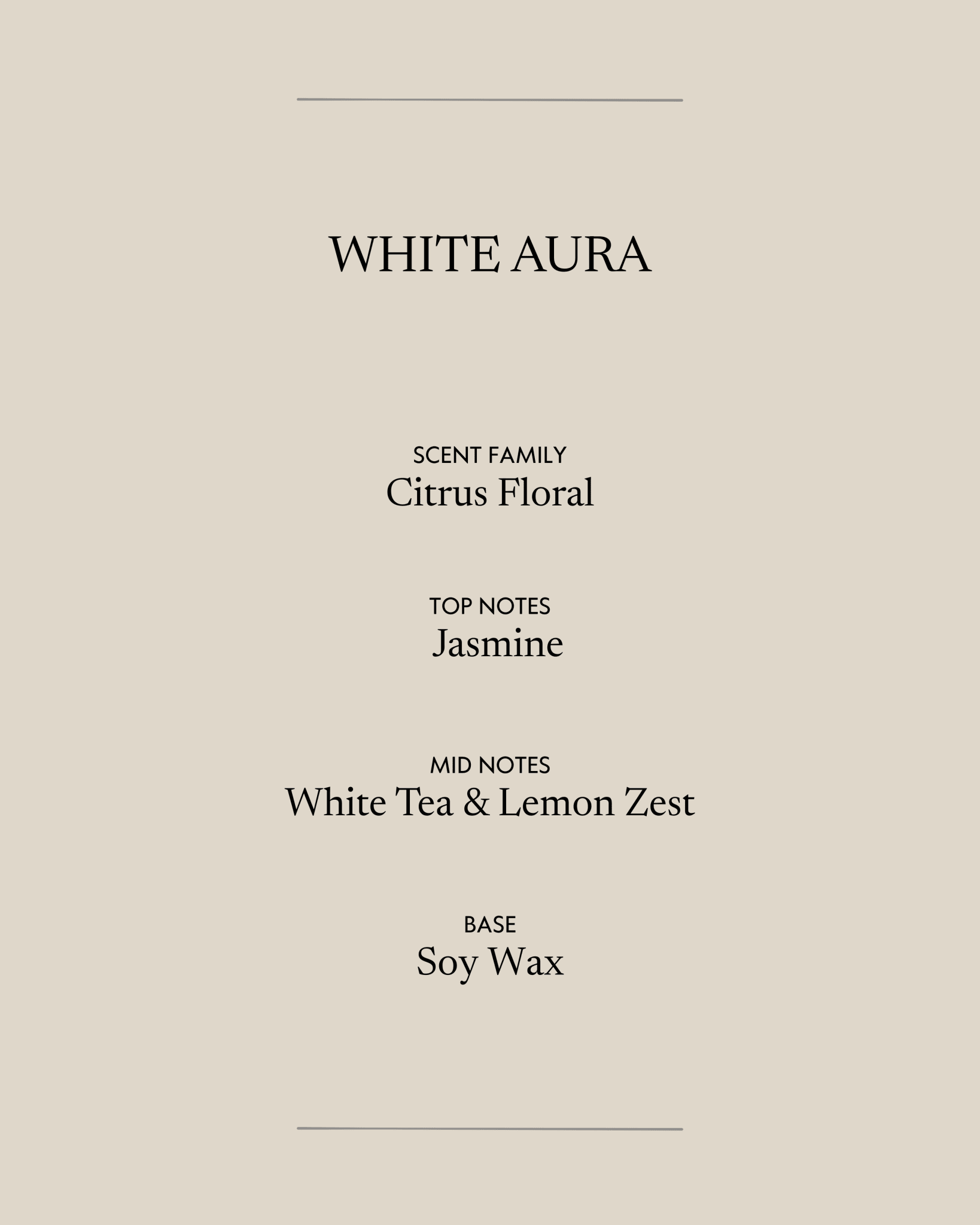 Jazmin, White Tea & Citrus Candle - Anne Sidora Unique Poetic gift boutique in Los Cabos