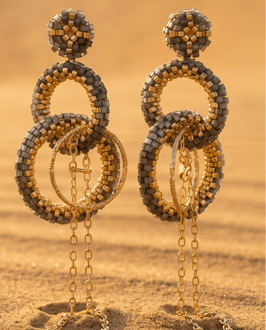 Luna de Plata Earrings - Anne Sidora Unique Poetic gift boutique in Los Cabos