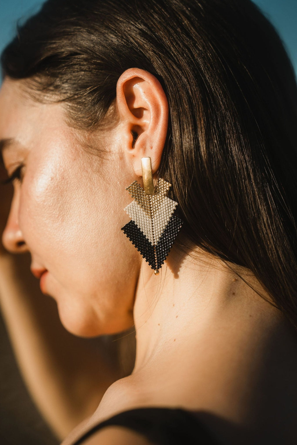 Midnight Arrow Earrings - Anne Sidora Unique Poetic gift boutique in Los Cabos