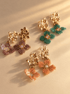 Mil Flores Gris & Violet Earrings - Anne Sidora Unique Poetic gift boutique in Los Cabos