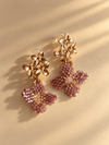 Mil Flores Gris & Violet Earrings - Anne Sidora Unique Poetic gift boutique in Los Cabos