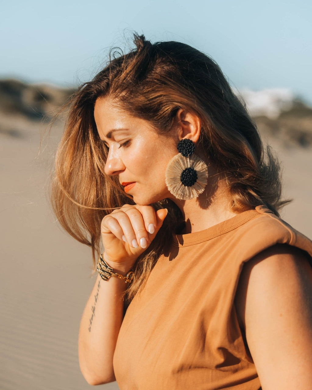 Night Palm Earrings - Anne Sidora Unique Poetic gift boutique in Los Cabos