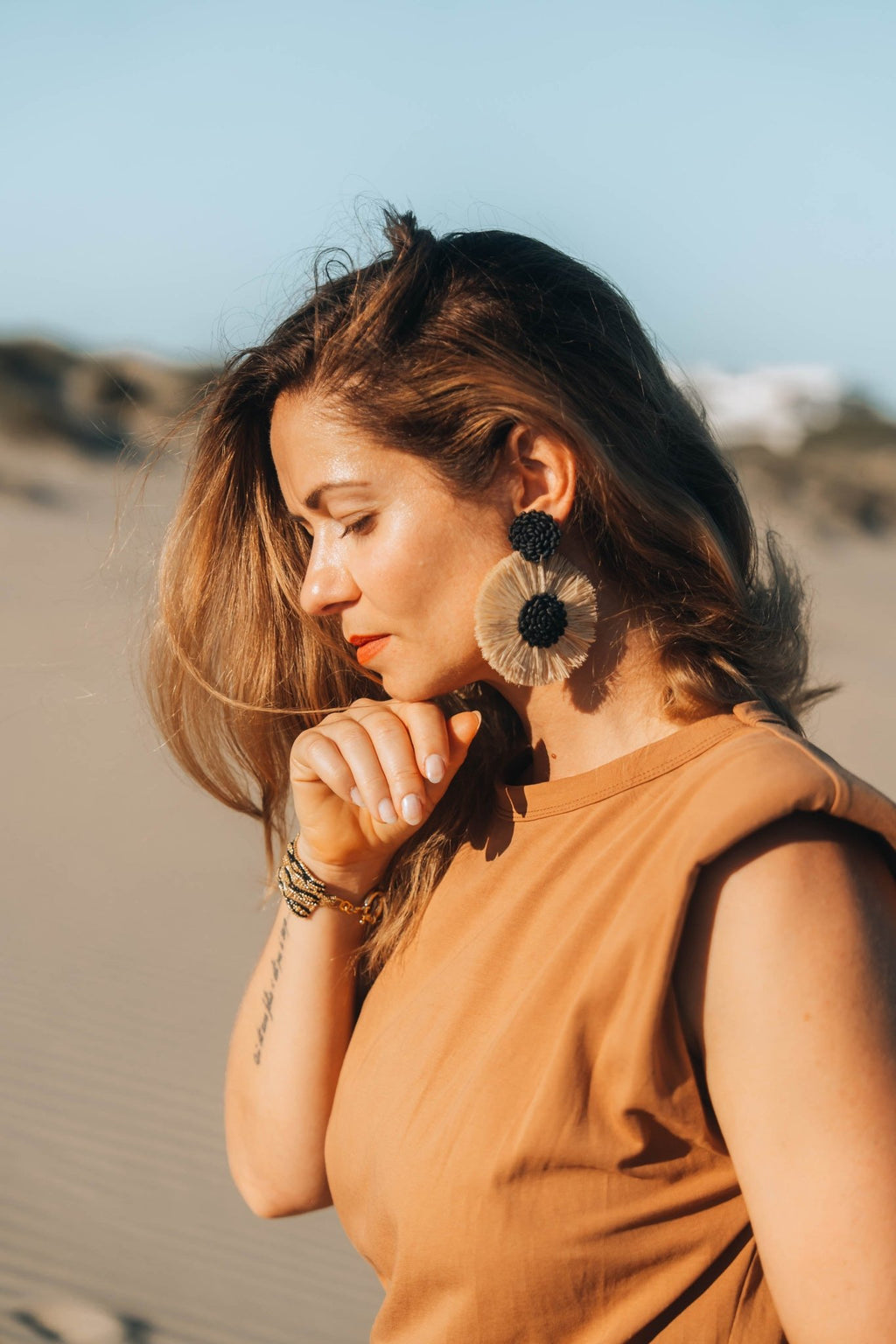 Night Palm Earrings - Anne Sidora Unique Poetic gift boutique in Los Cabos
