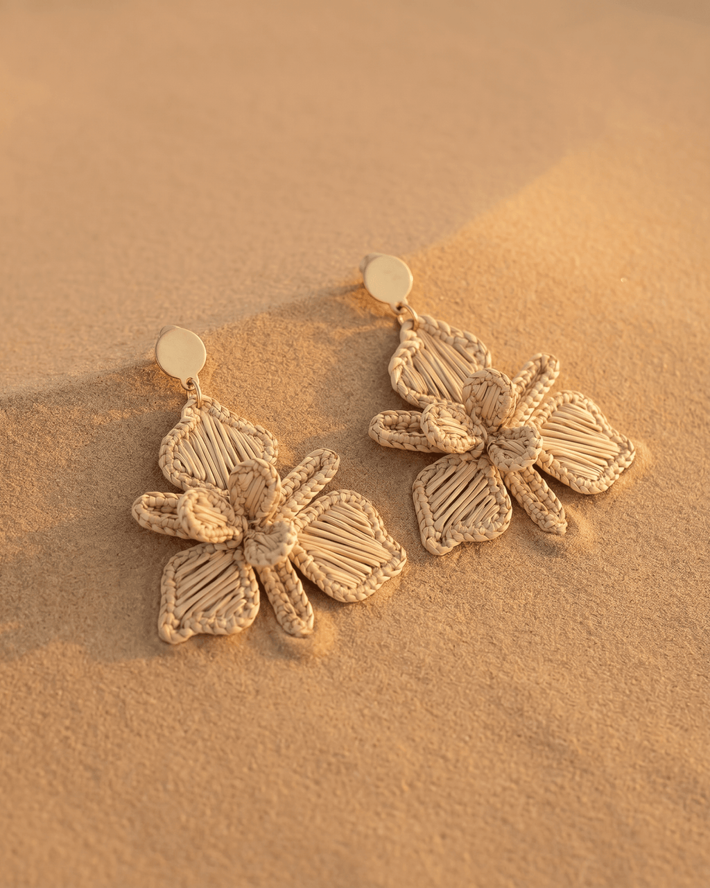 Plumeria Palm Earrings - Anne Sidora Unique Poetic gift boutique in Los Cabos
